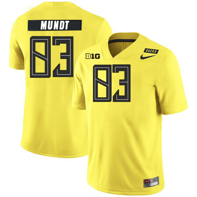 Johnny Mundt Oregon Jersey,Oregon Ducks Football Uniforms Youth-Alternate Yellow